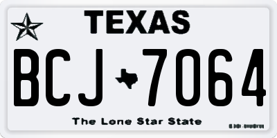 TX license plate BCJ7064