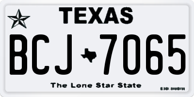 TX license plate BCJ7065