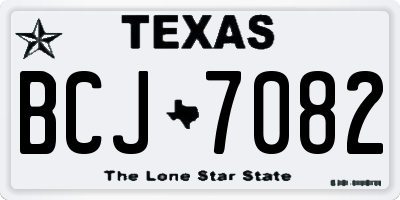 TX license plate BCJ7082
