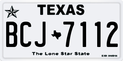 TX license plate BCJ7112