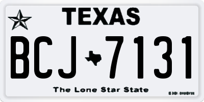 TX license plate BCJ7131