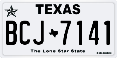 TX license plate BCJ7141