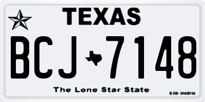TX license plate BCJ7148