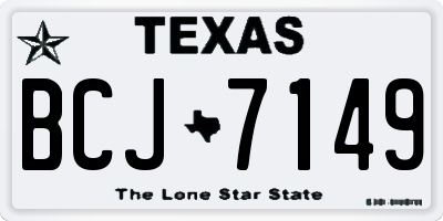 TX license plate BCJ7149