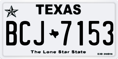 TX license plate BCJ7153