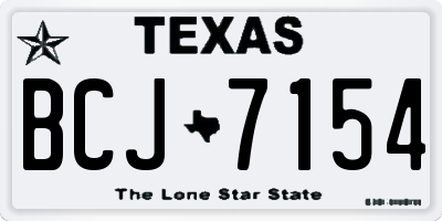 TX license plate BCJ7154