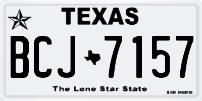 TX license plate BCJ7157