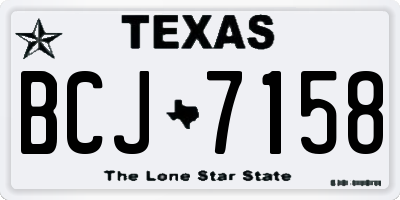 TX license plate BCJ7158