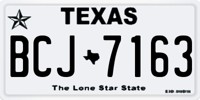 TX license plate BCJ7163