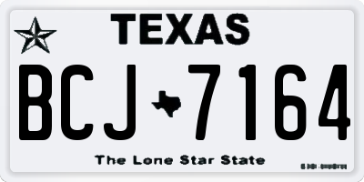 TX license plate BCJ7164