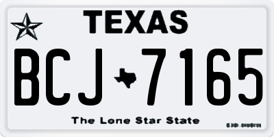 TX license plate BCJ7165