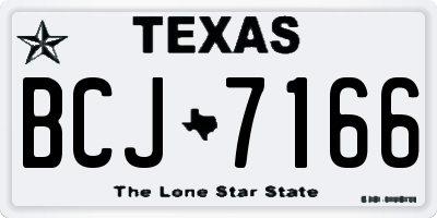 TX license plate BCJ7166