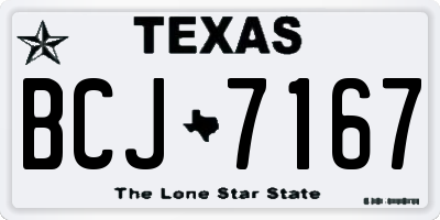TX license plate BCJ7167