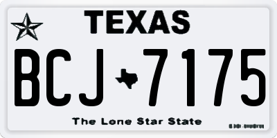 TX license plate BCJ7175