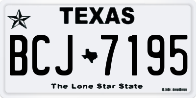 TX license plate BCJ7195