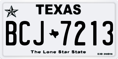 TX license plate BCJ7213