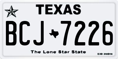 TX license plate BCJ7226