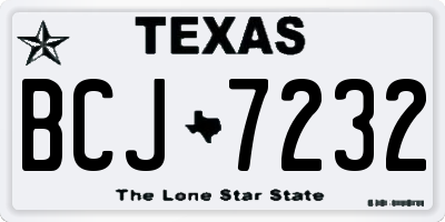 TX license plate BCJ7232