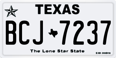 TX license plate BCJ7237