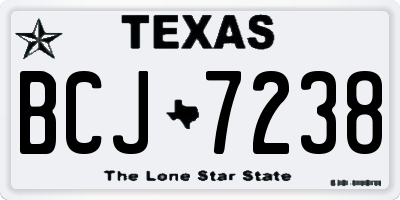 TX license plate BCJ7238