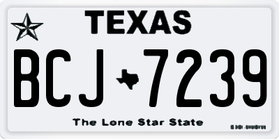 TX license plate BCJ7239