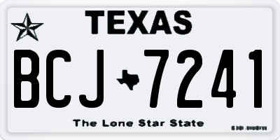 TX license plate BCJ7241