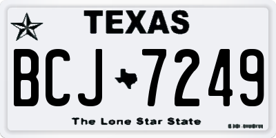 TX license plate BCJ7249