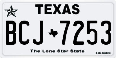 TX license plate BCJ7253