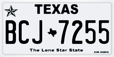 TX license plate BCJ7255