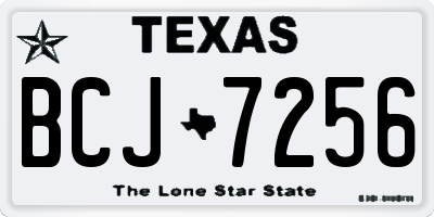 TX license plate BCJ7256