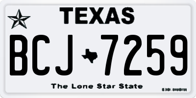 TX license plate BCJ7259