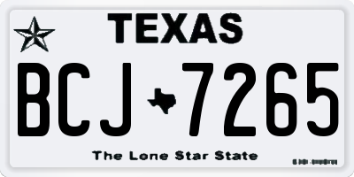 TX license plate BCJ7265