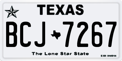TX license plate BCJ7267