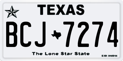 TX license plate BCJ7274