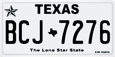 TX license plate BCJ7276
