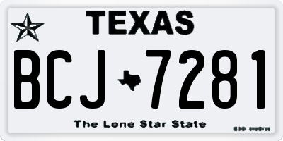 TX license plate BCJ7281