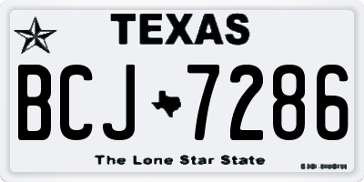 TX license plate BCJ7286