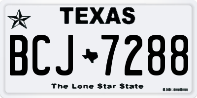 TX license plate BCJ7288