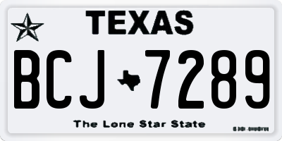 TX license plate BCJ7289