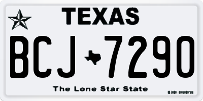 TX license plate BCJ7290