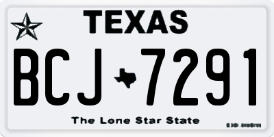 TX license plate BCJ7291