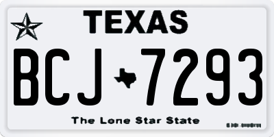TX license plate BCJ7293