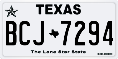 TX license plate BCJ7294