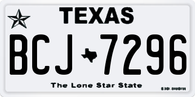 TX license plate BCJ7296