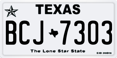 TX license plate BCJ7303