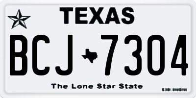 TX license plate BCJ7304