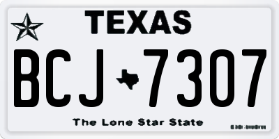 TX license plate BCJ7307