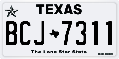 TX license plate BCJ7311