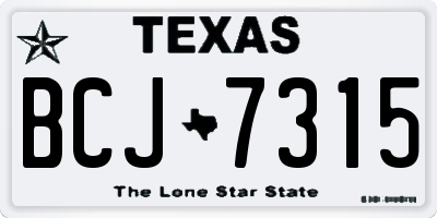 TX license plate BCJ7315