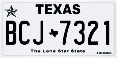 TX license plate BCJ7321